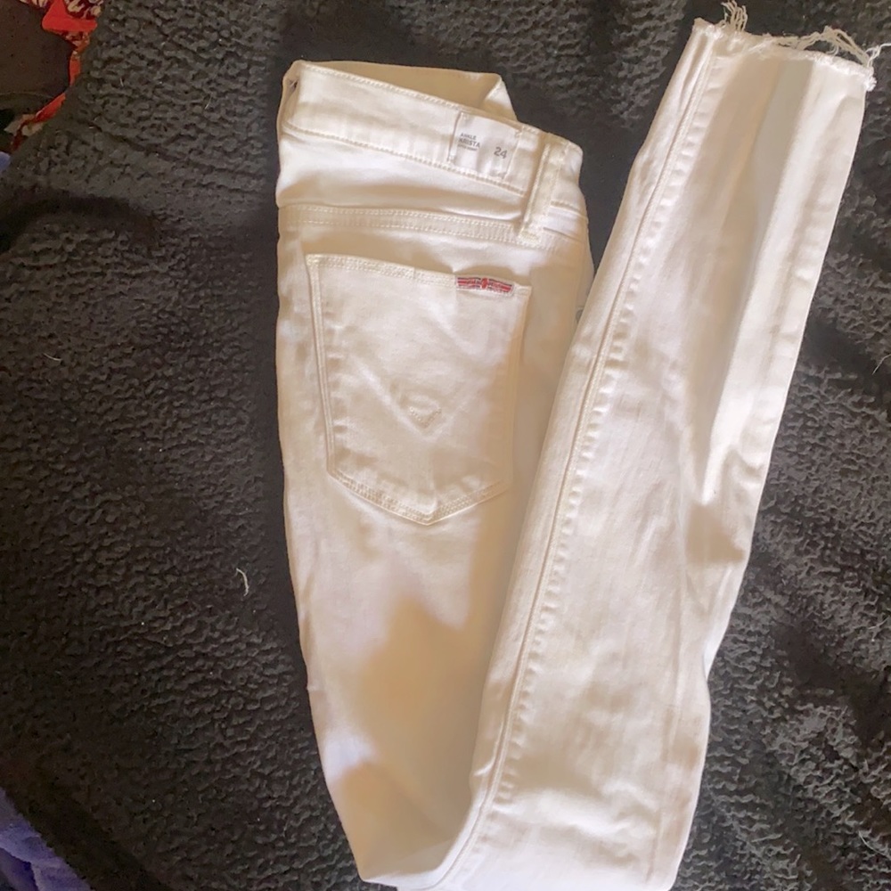 White ankle krista super skinny Hudson jeans